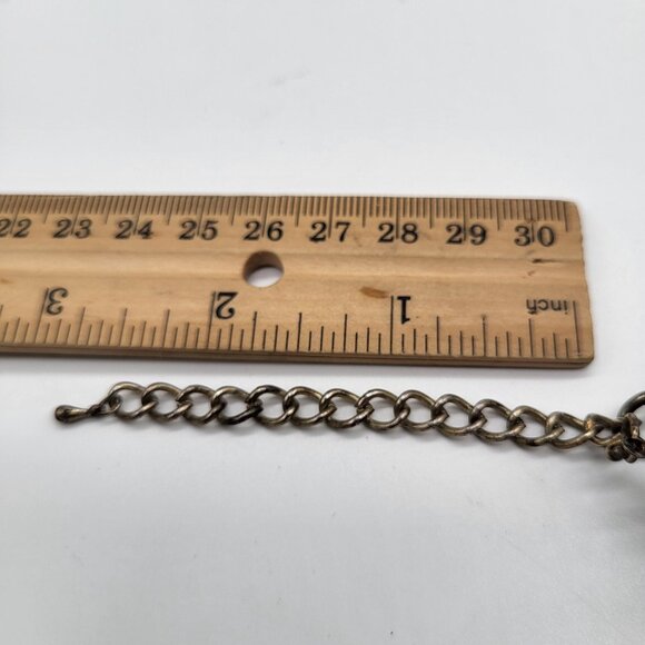 VTG Ceramic Heavy Bead Necklace Brown Turquoise Boho Statement - Picture 8 of 8